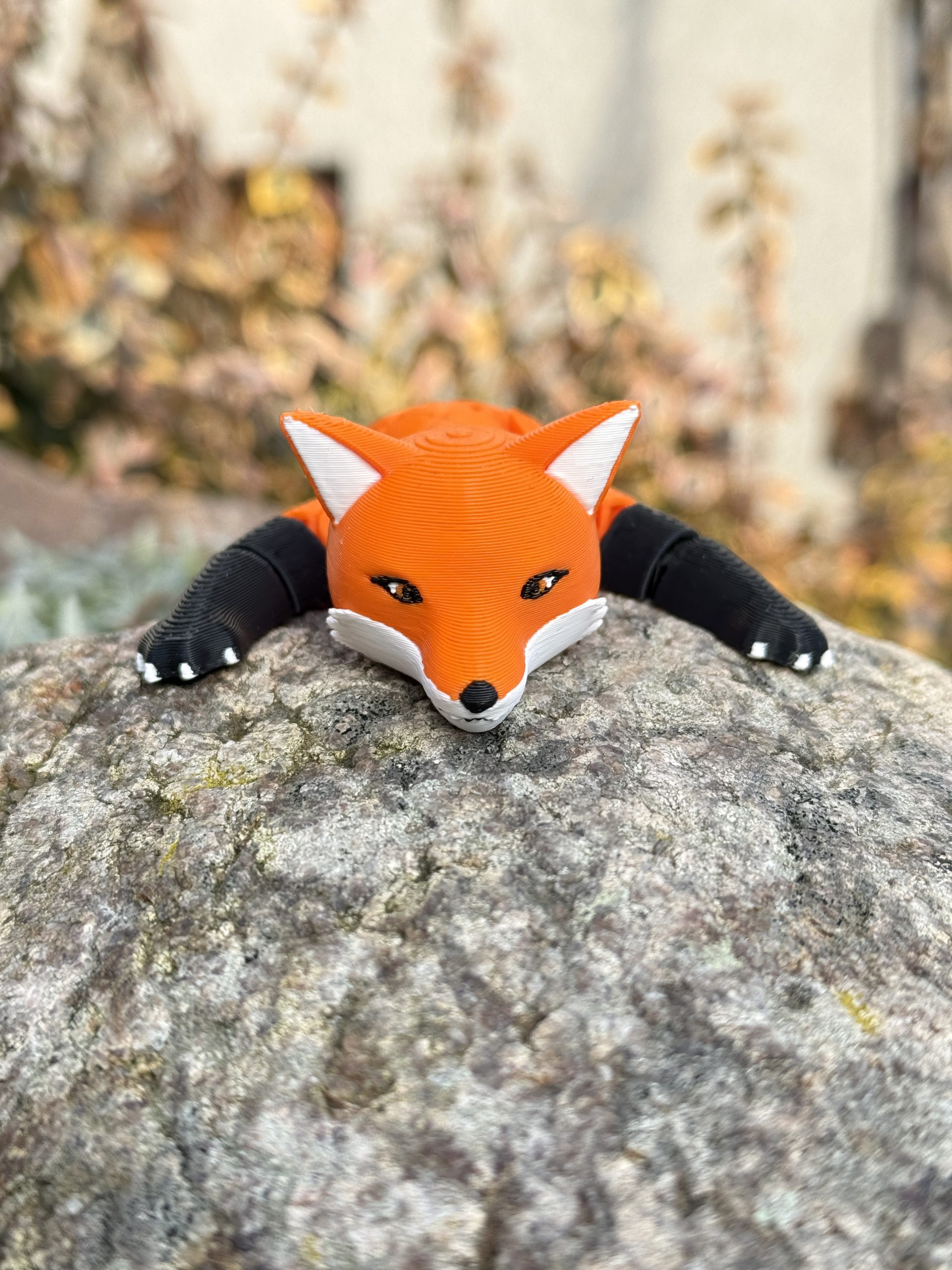 Segmentowy Lis 3D – ruchoma, elastyczna figurka, zabawka - obrazek 11