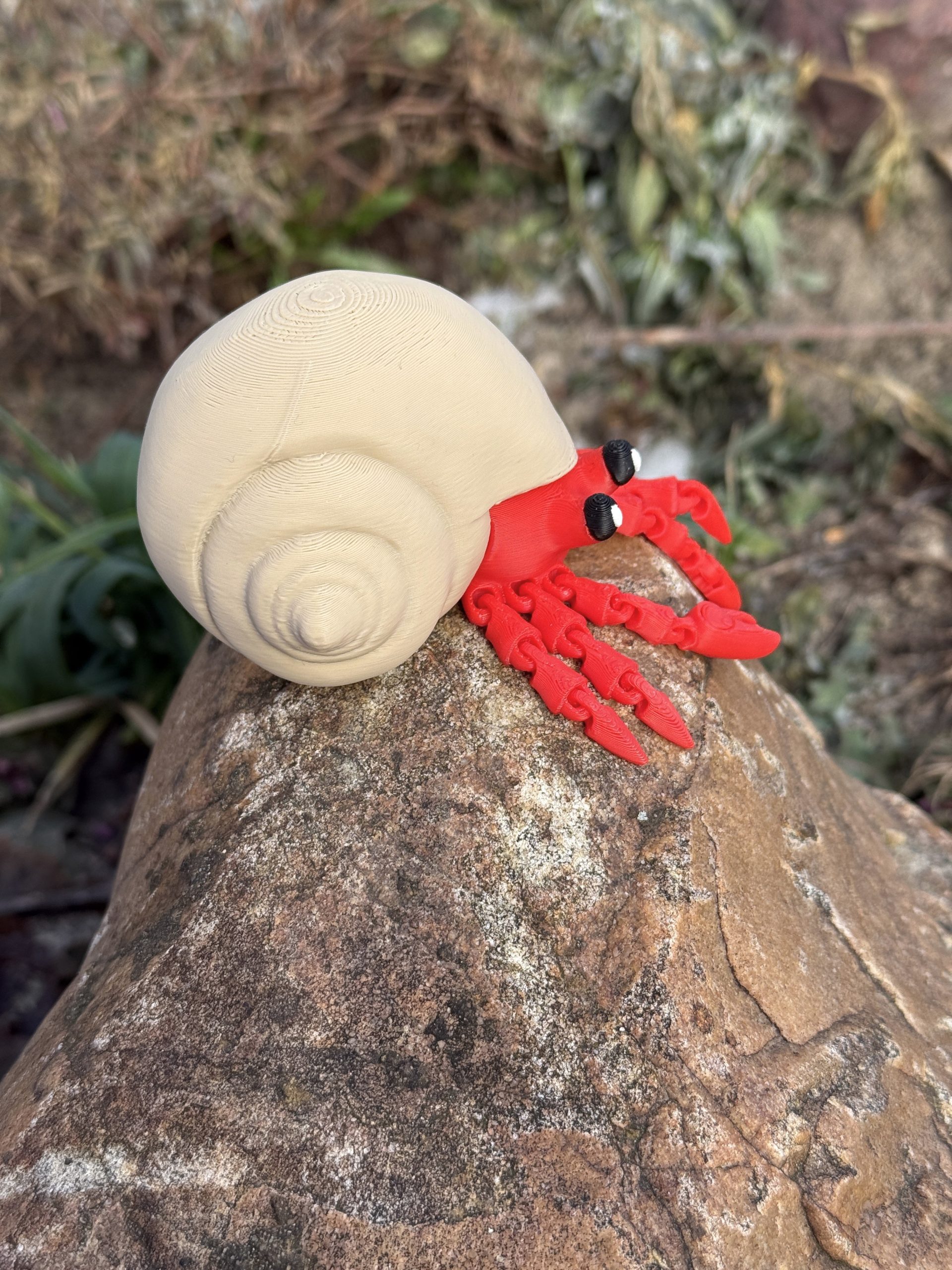 Krab pustelnik w muszli 3D – przegubowa figurka z ruchomymi szczypcami, zabawka, prezent - obrazek 11