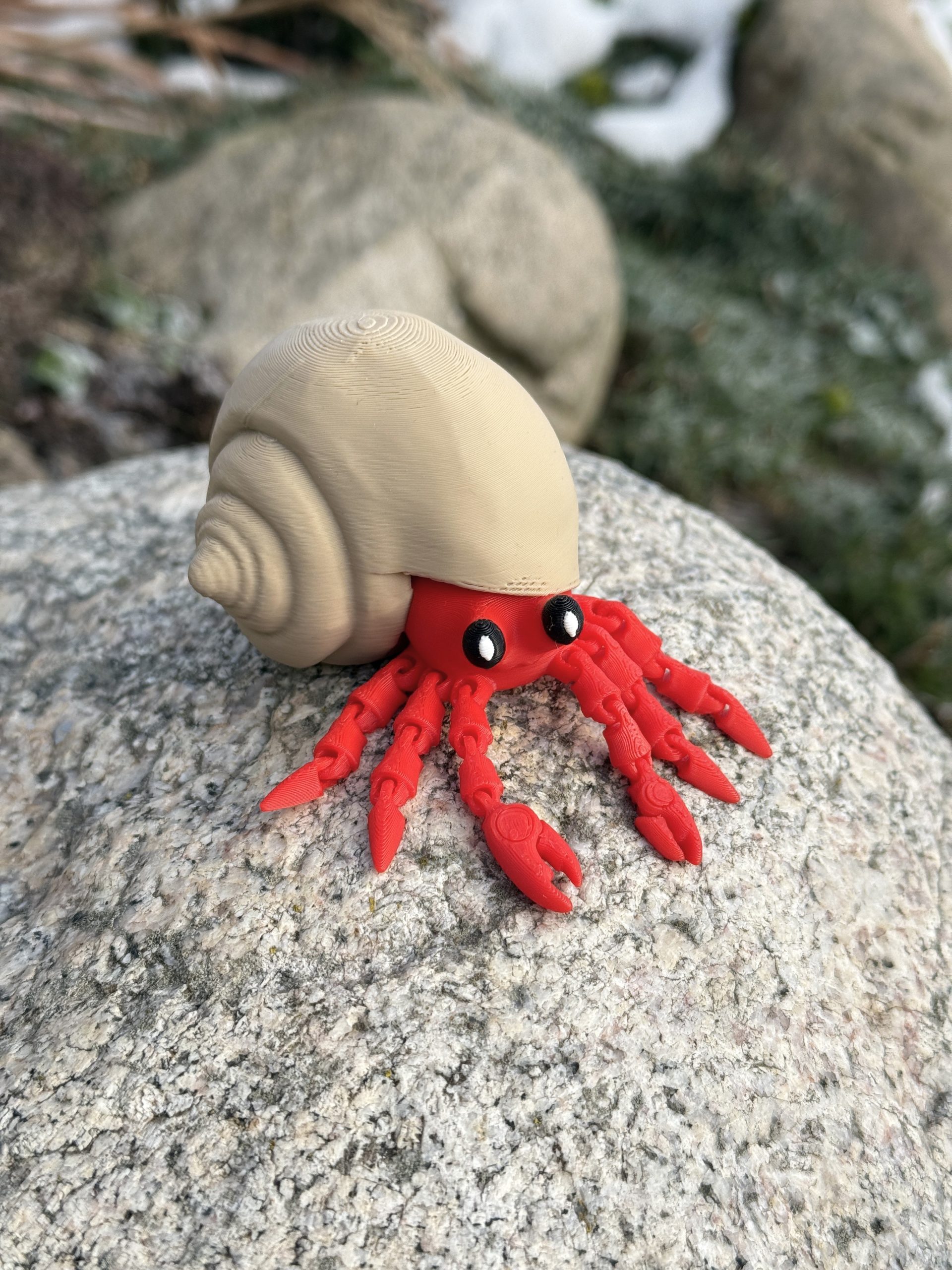 Krab pustelnik w muszli 3D – przegubowa figurka z ruchomymi szczypcami, zabawka, prezent - obrazek 13