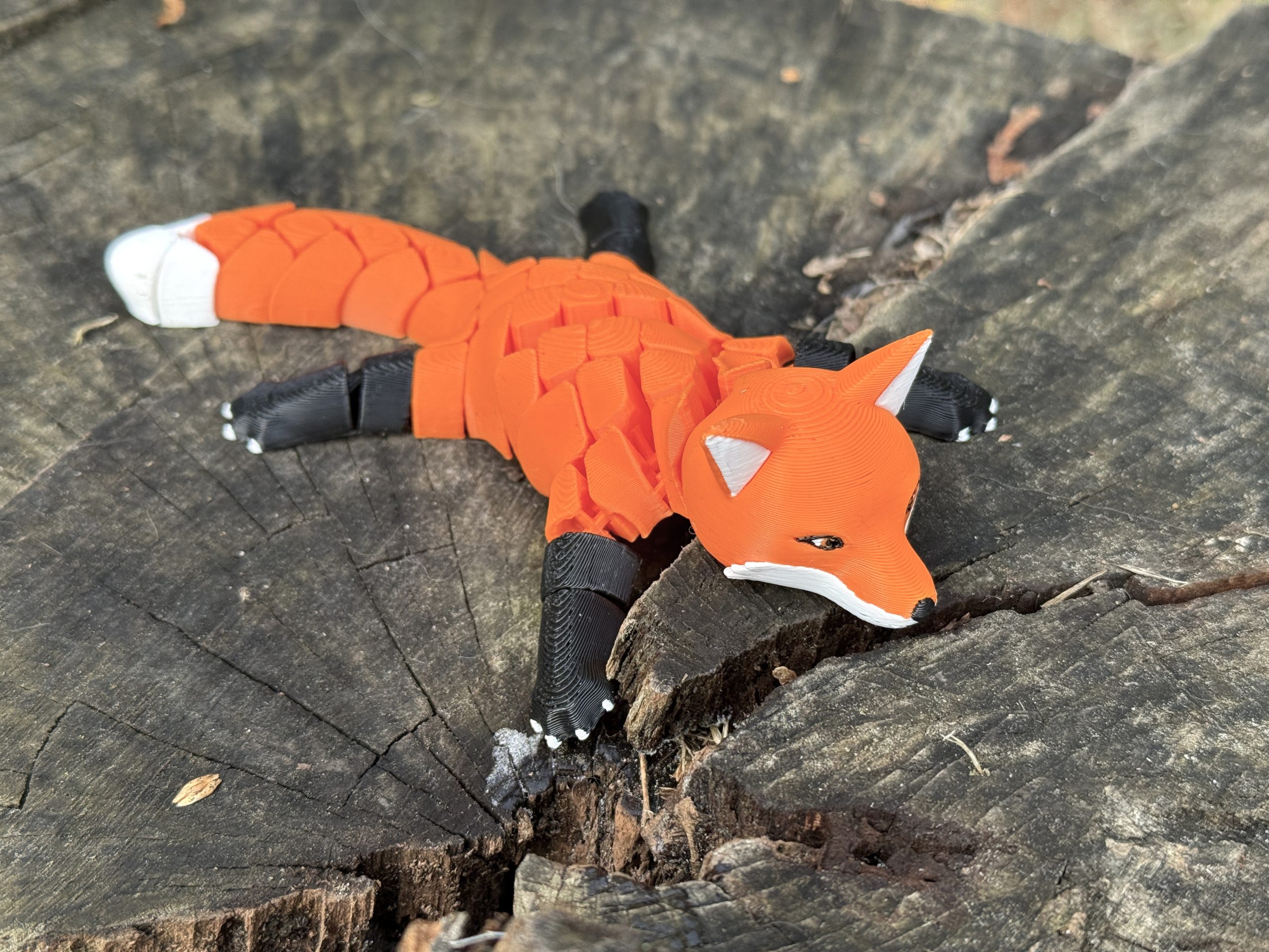 Segmentowy Lis 3D – ruchoma, elastyczna figurka, zabawka - obrazek 15