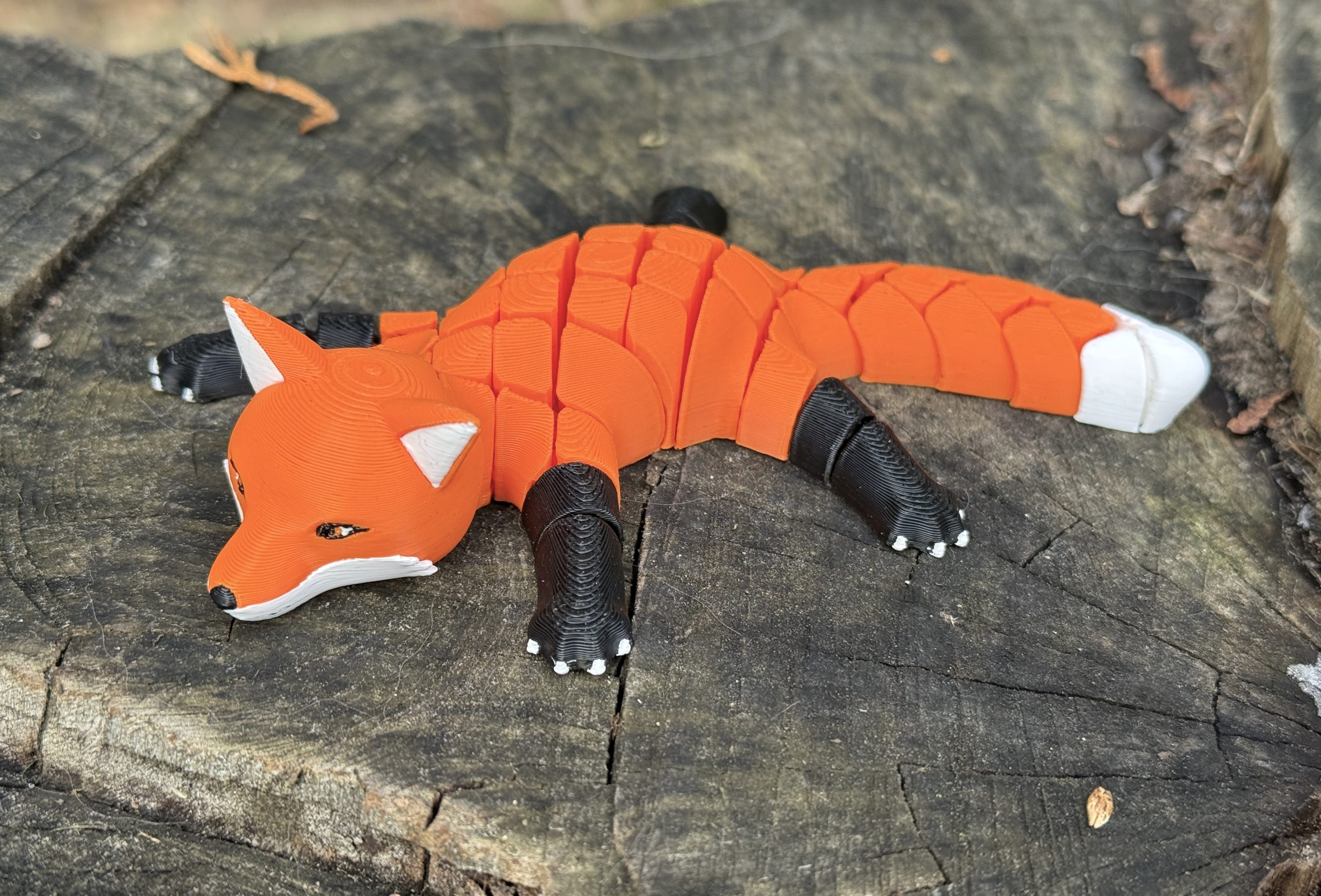 Segmentowy Lis 3D – ruchoma, elastyczna figurka, zabawka - obrazek 16