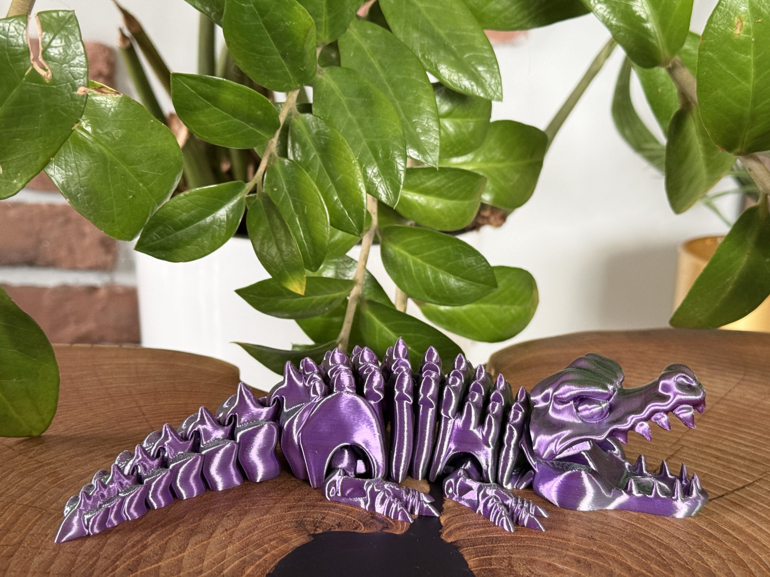 Krokodyl 3D – szkielet pradawnego drapieżnika | przegubowa, ruchoma figurka z otwieraną paszczą - obrazek 3