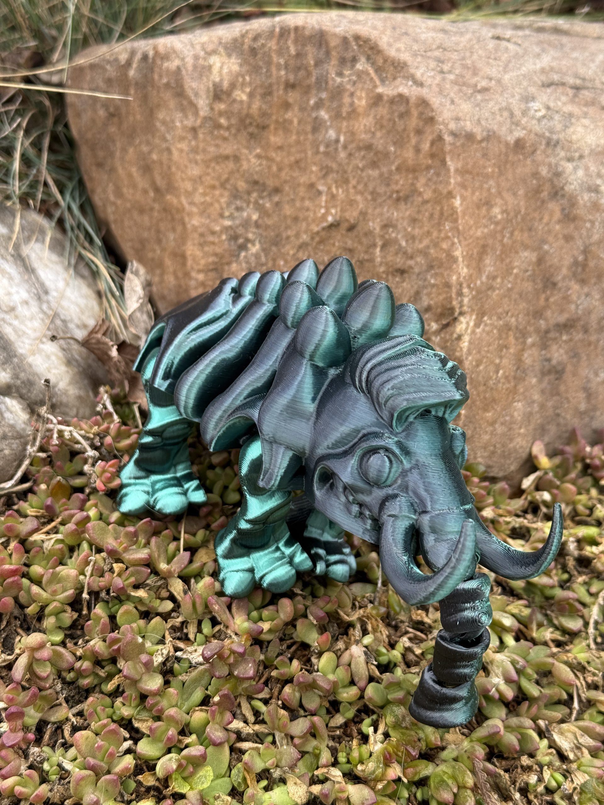 Mamut – szkielet epoki lodowcowej | przegubowa figurka 3D z ruchomą trąbą - obrazek 15