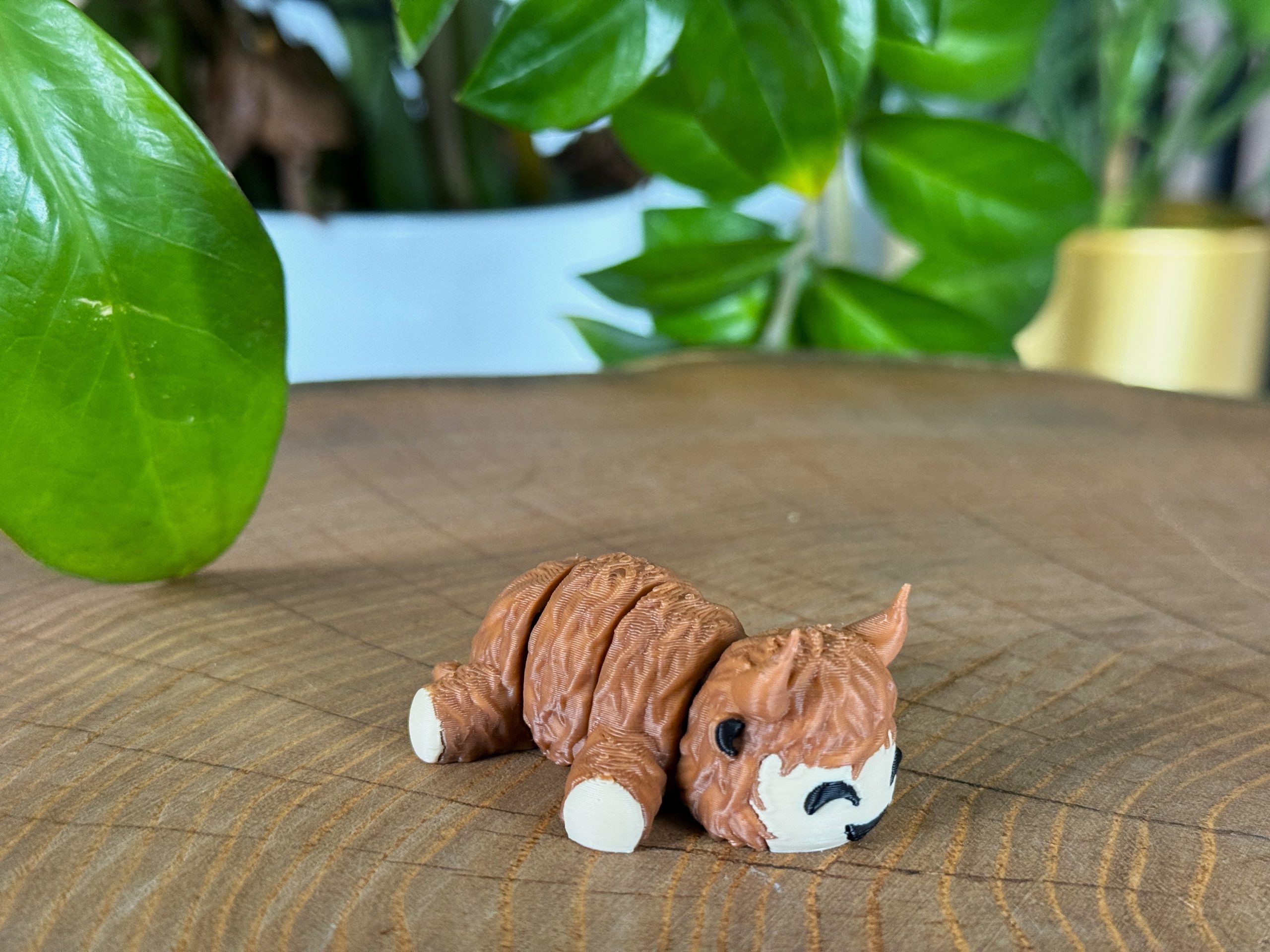 Krówka Górska Mini 3D – przegubowa figurka, urocza krówka z rogami - obrazek 5