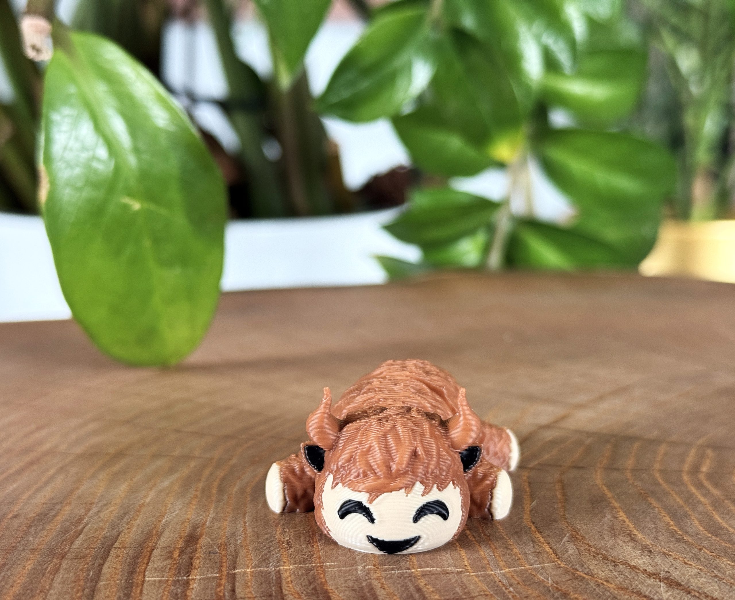 Krówka Górska Mini 3D – przegubowa figurka, urocza krówka z rogami - obrazek 7