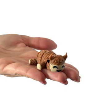 Krówka Górska Mini 3D – przegubowa figurka, urocza krówka z rogami