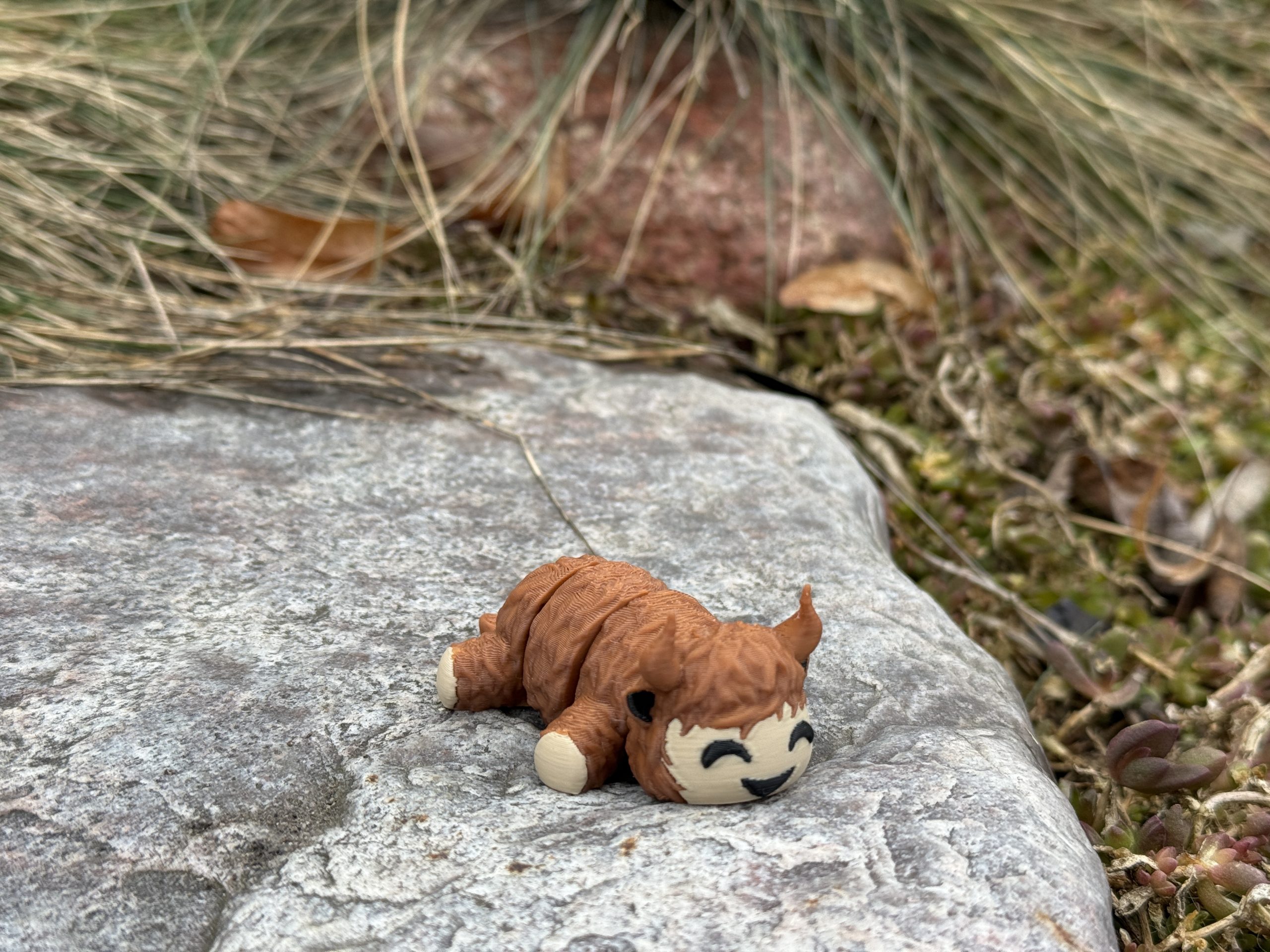 Krówka Górska Mini 3D – przegubowa figurka, urocza krówka z rogami - obrazek 8