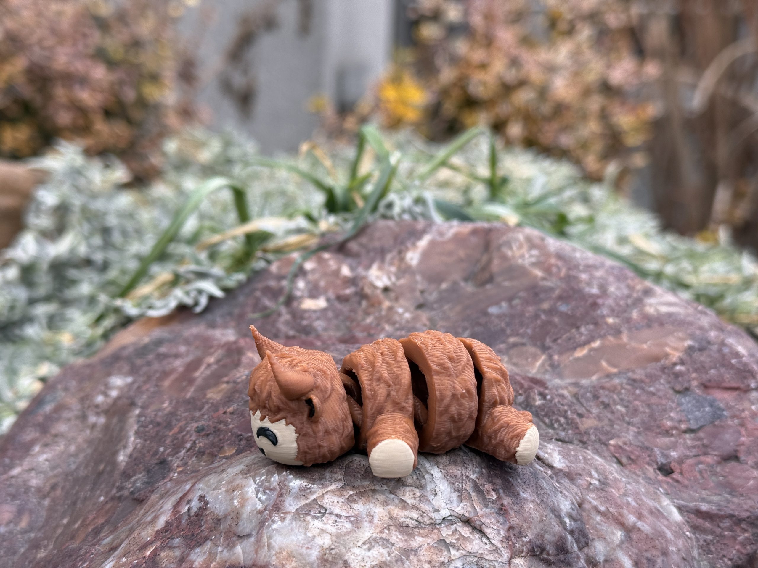 Krówka Górska Mini 3D – przegubowa figurka, urocza krówka z rogami - obrazek 11