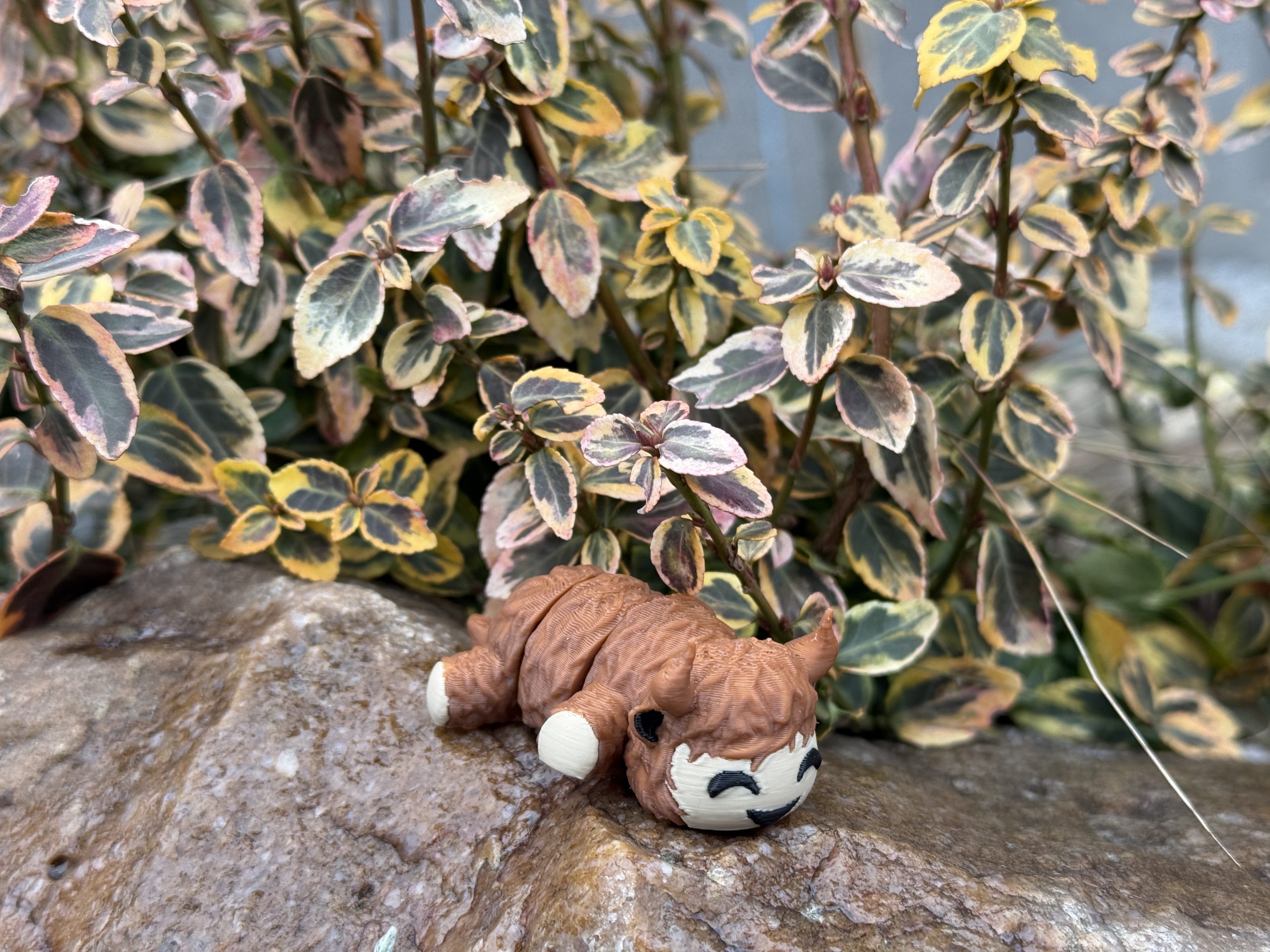 Krówka Górska Mini 3D – przegubowa figurka, urocza krówka z rogami - obrazek 13