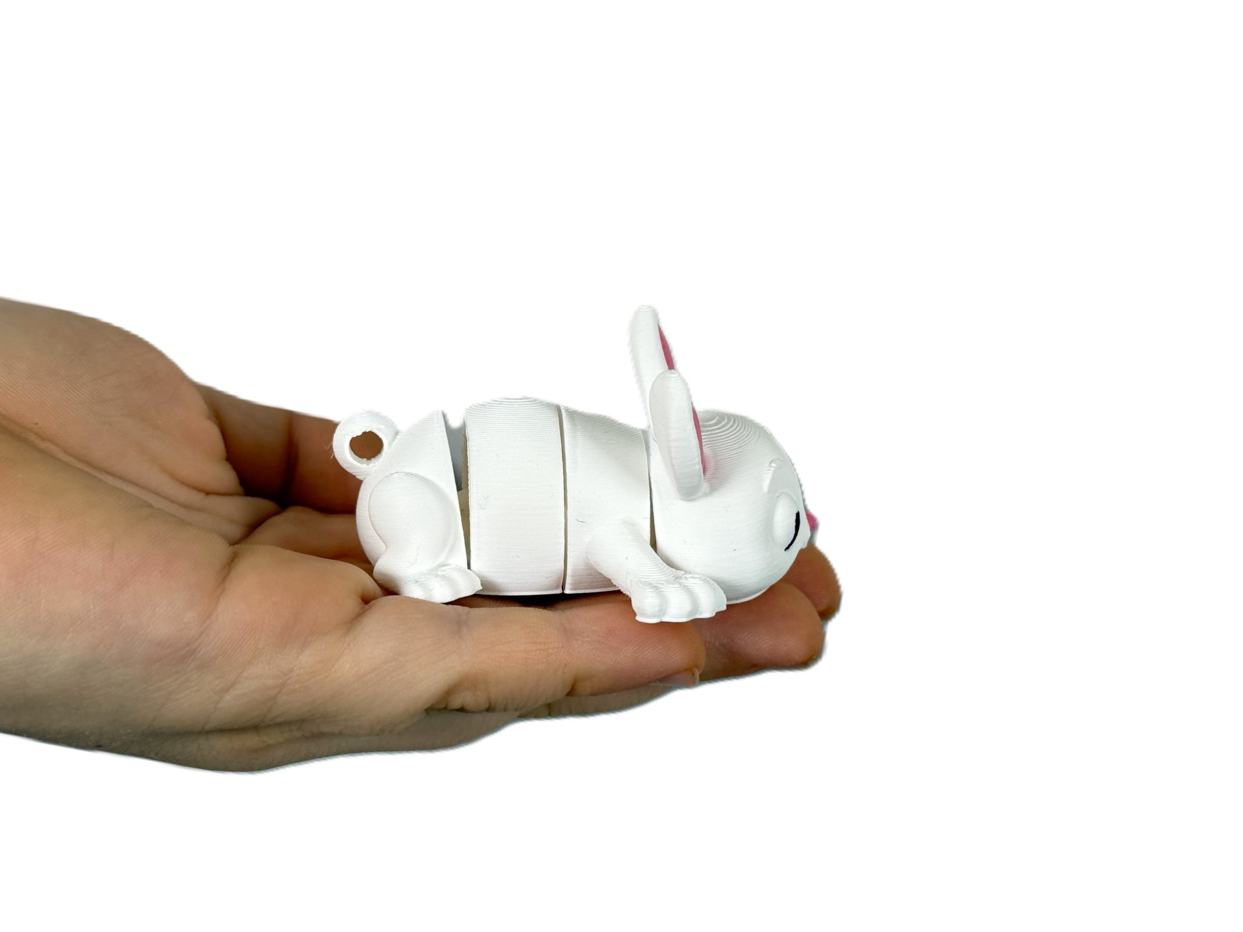 Króliczek 3D – słodka, przegubowa figurka, ruchoma, opcja brelok - obrazek 3