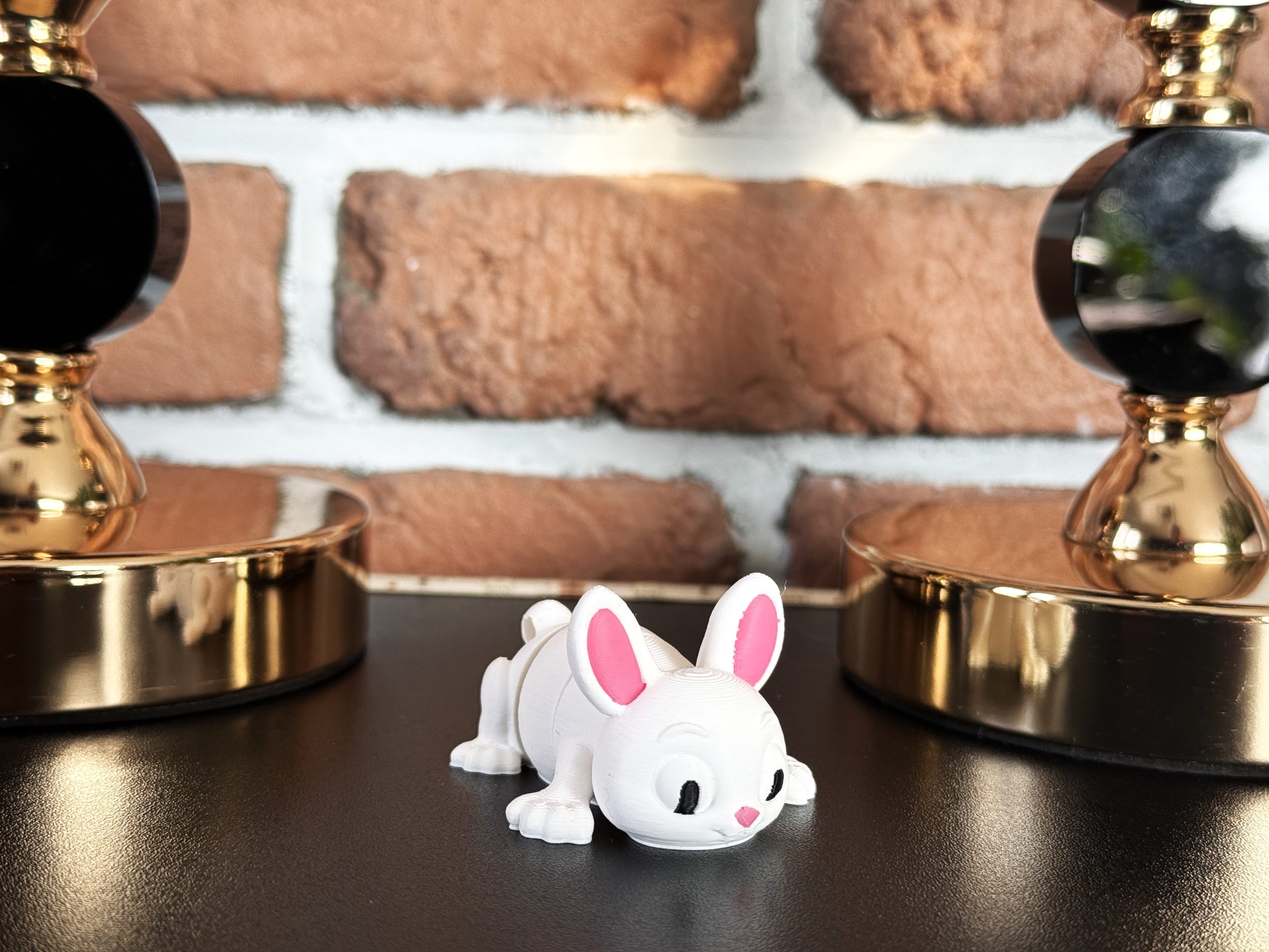 Króliczek 3D – słodka, przegubowa figurka, ruchoma, opcja brelok - obrazek 5