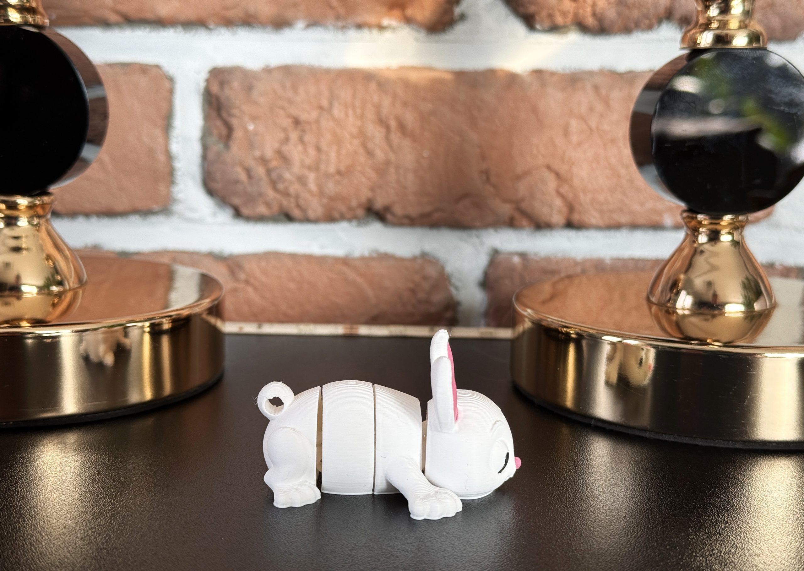 Króliczek 3D – słodka, przegubowa figurka, ruchoma, opcja brelok - obrazek 6