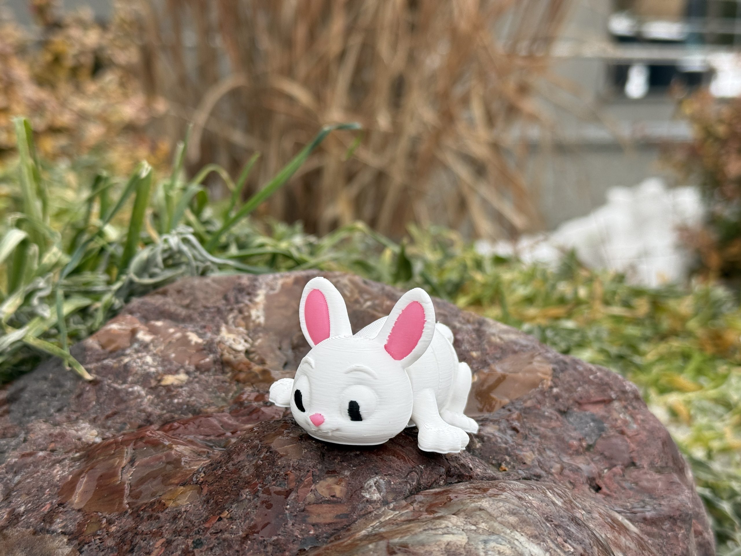 Króliczek 3D – słodka, przegubowa figurka, ruchoma, opcja brelok - obrazek 10