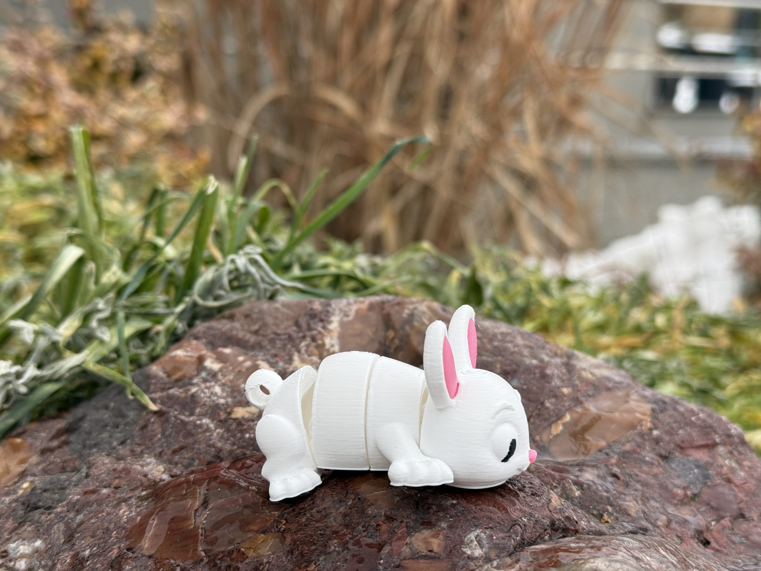 Króliczek 3D – słodka, przegubowa figurka, ruchoma, opcja brelok - obrazek 12