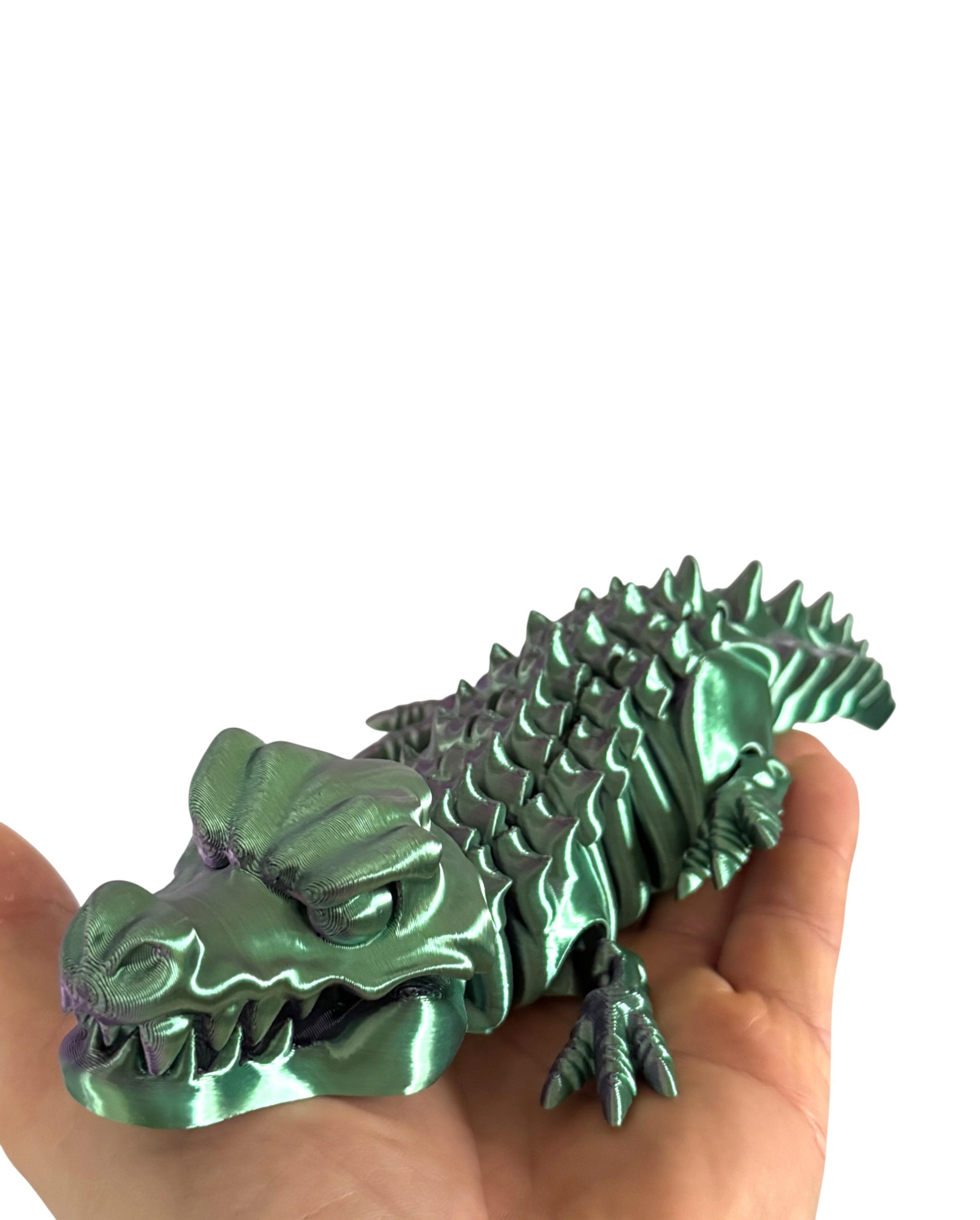 Krokodyl 3D – szkielet pradawnego drapieżnika | przegubowa, ruchoma figurka z otwieraną paszczą - obrazek 2