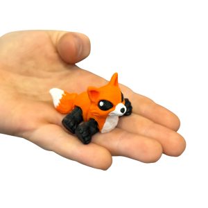 Słodki Lis, Lisek Minimals 3D – ruchoma mini figurka, kolekcja, zabawka