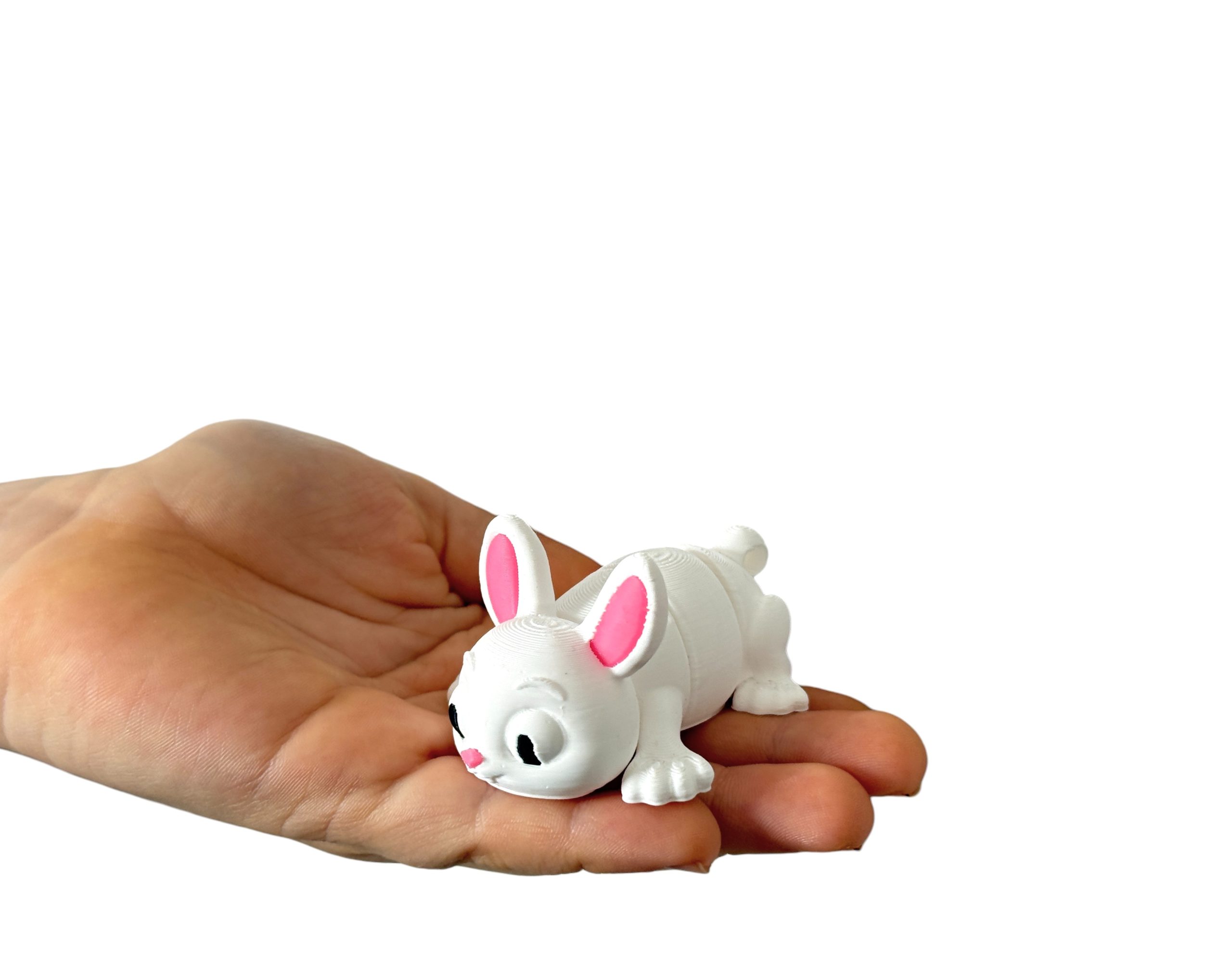 Króliczek 3D – słodka, przegubowa figurka, ruchoma, opcja brelok - obrazek 2