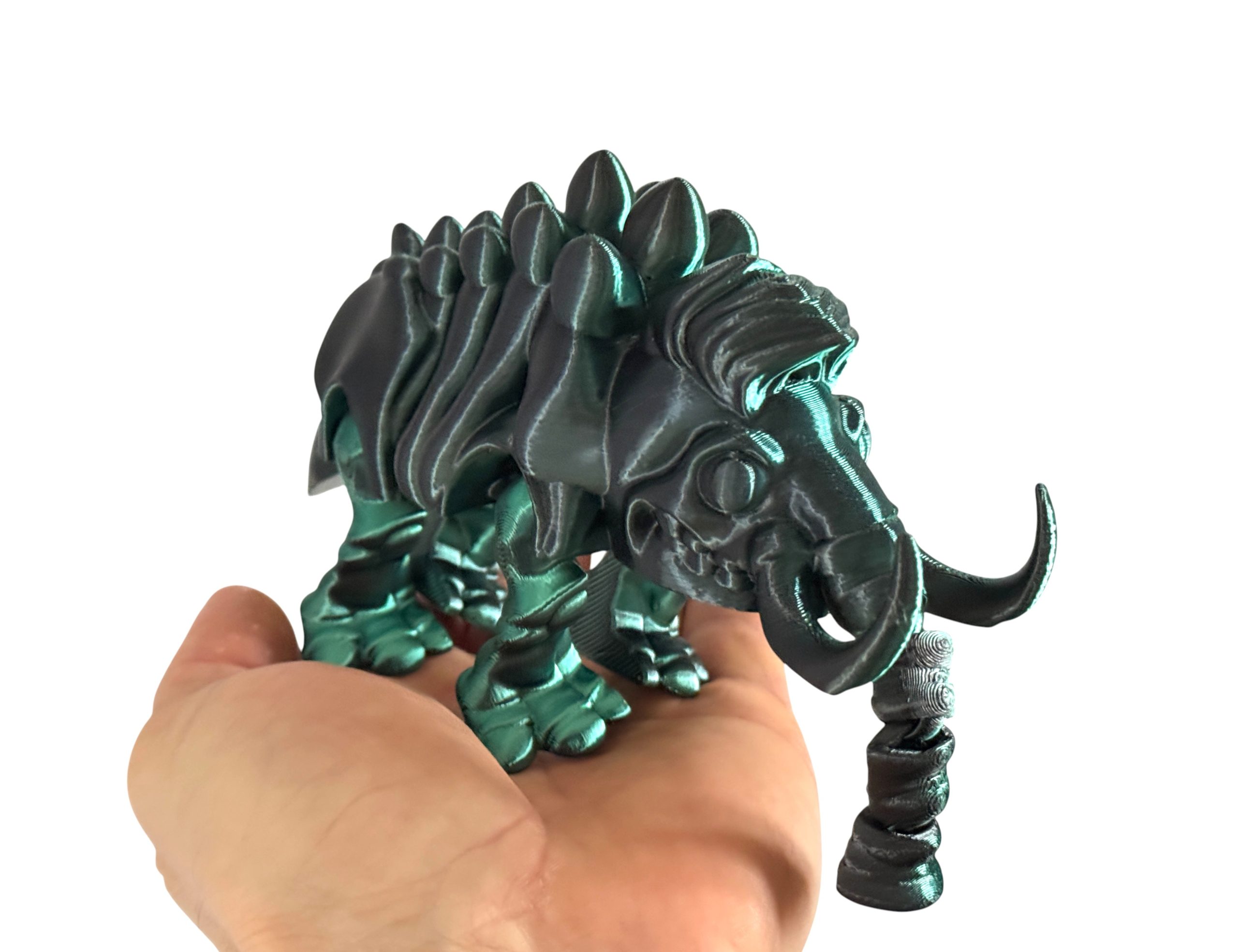 Mamut – szkielet epoki lodowcowej | przegubowa figurka 3D z ruchomą trąbą - obrazek 2