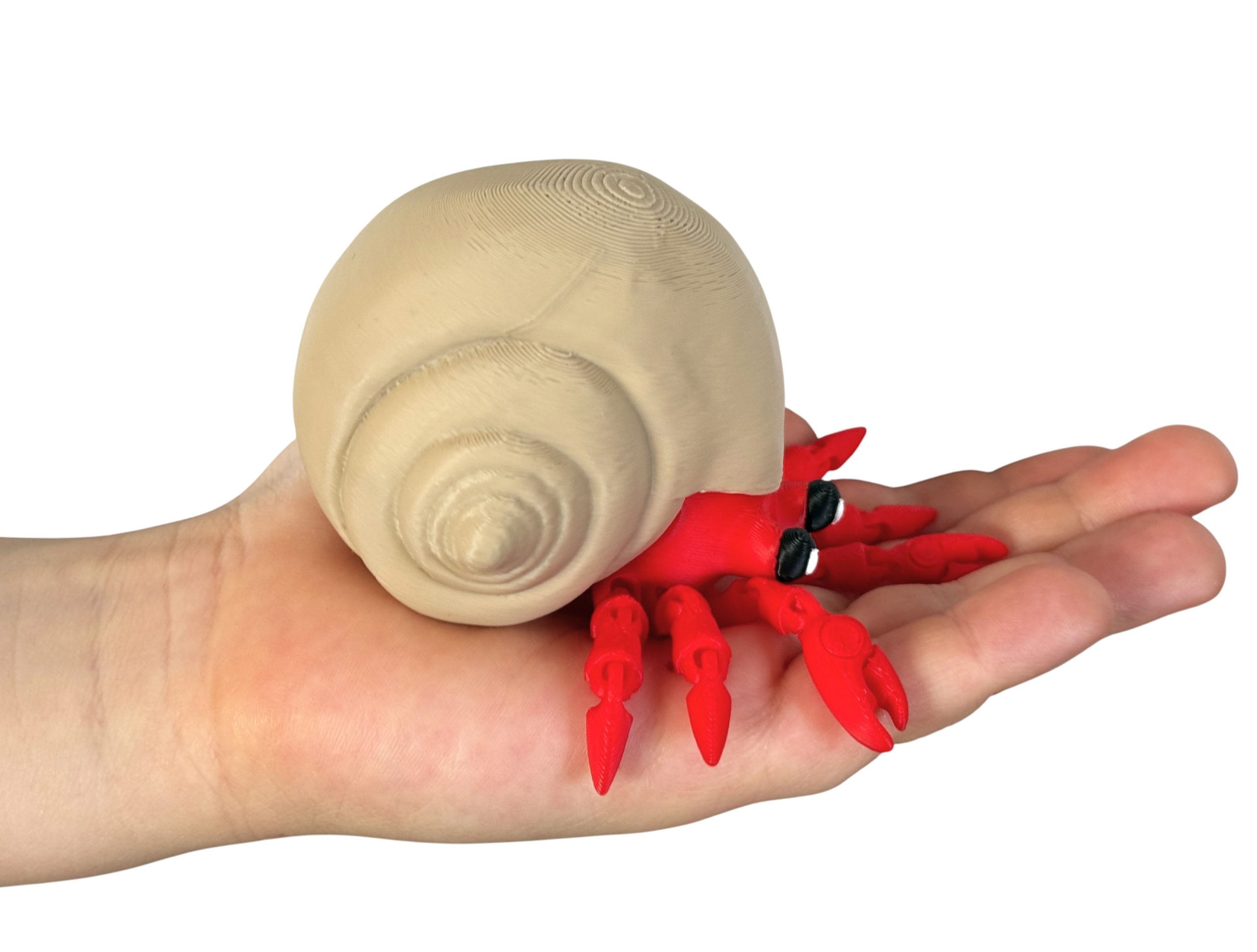 Krab pustelnik w muszli 3D – przegubowa figurka z ruchomymi szczypcami, zabawka, prezent - obrazek 2