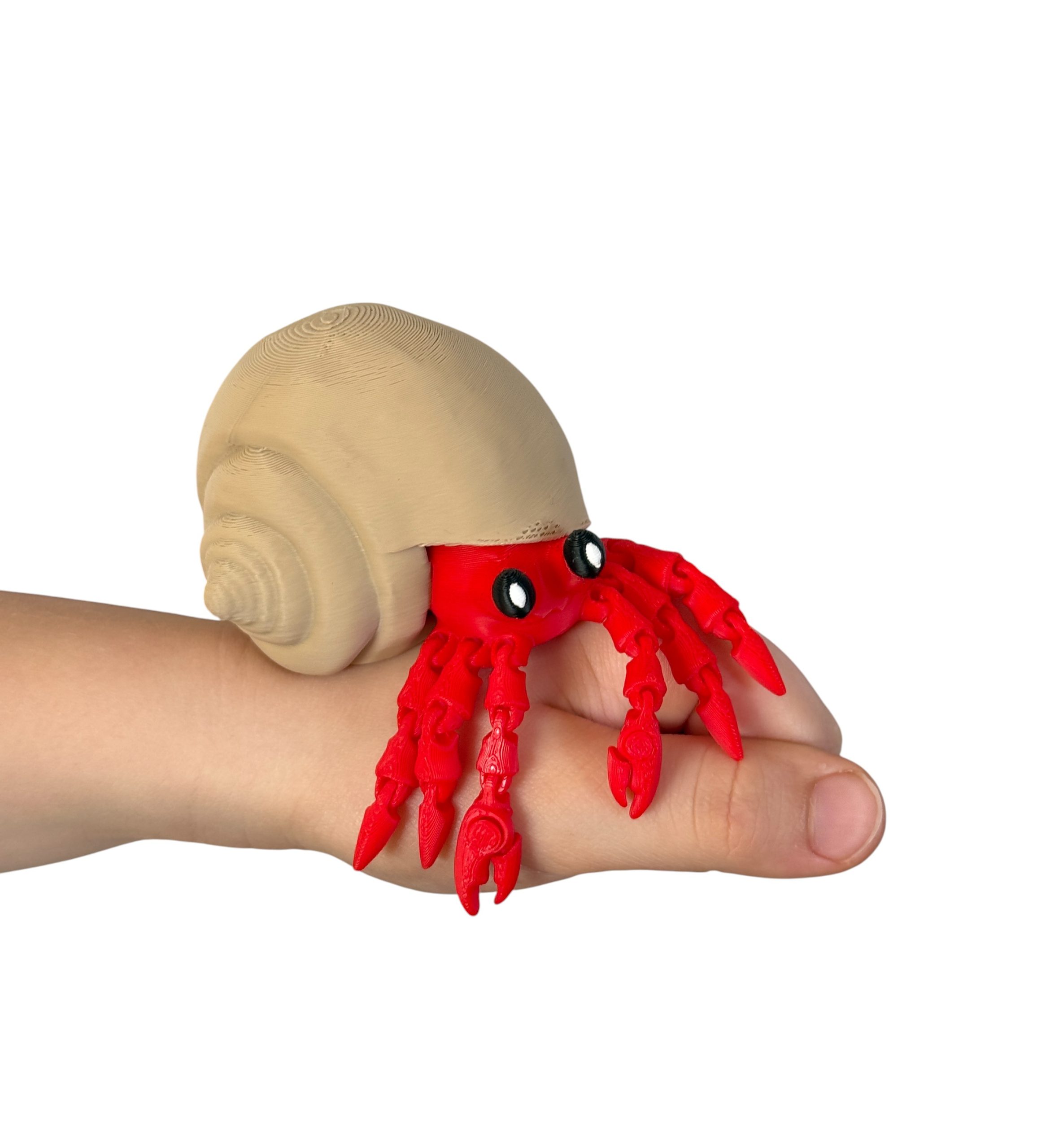Krab pustelnik w muszli 3D – przegubowa figurka z ruchomymi szczypcami, zabawka, prezent - obrazek 4
