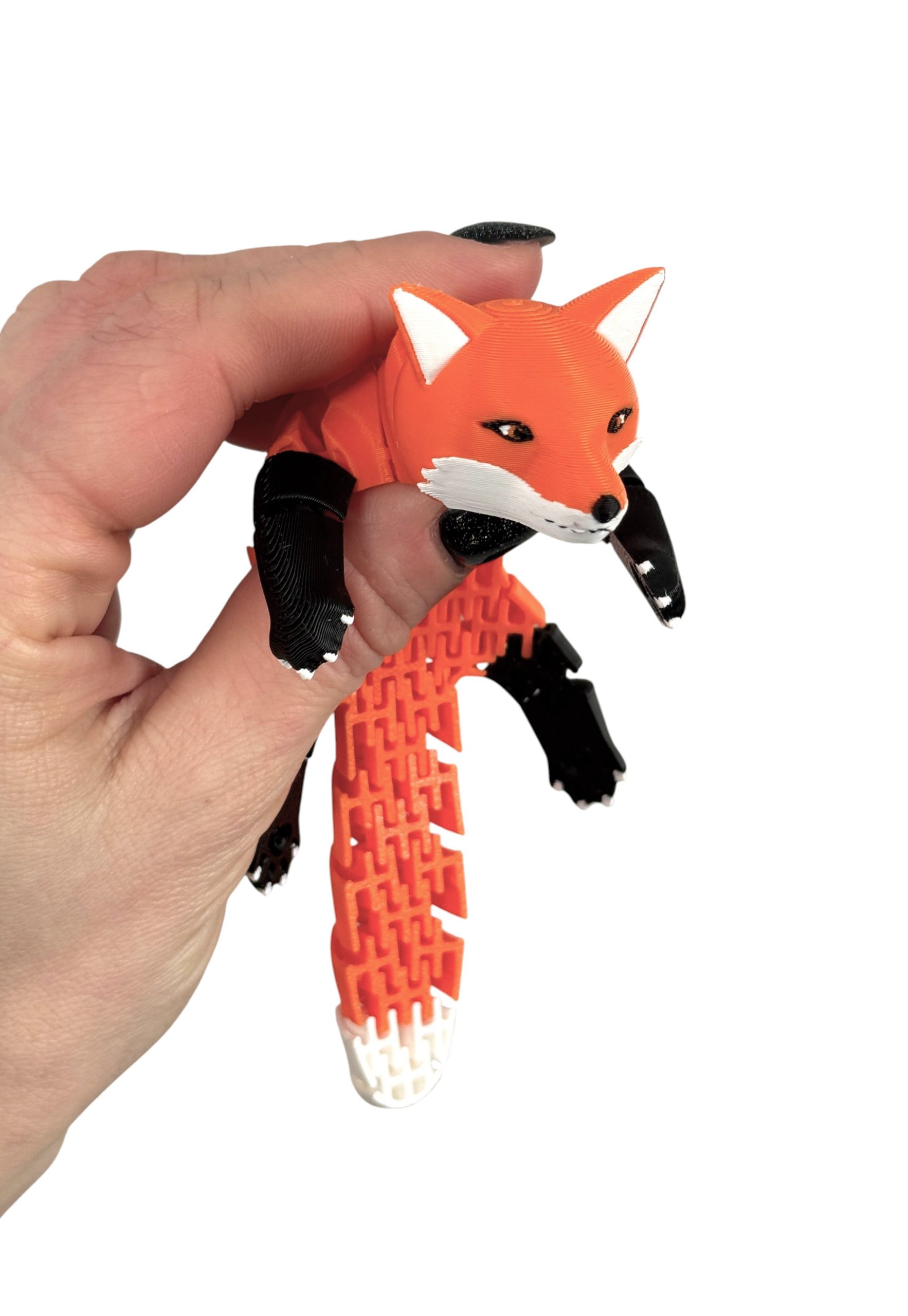 Segmentowy Lis 3D – ruchoma, elastyczna figurka, zabawka - obrazek 2