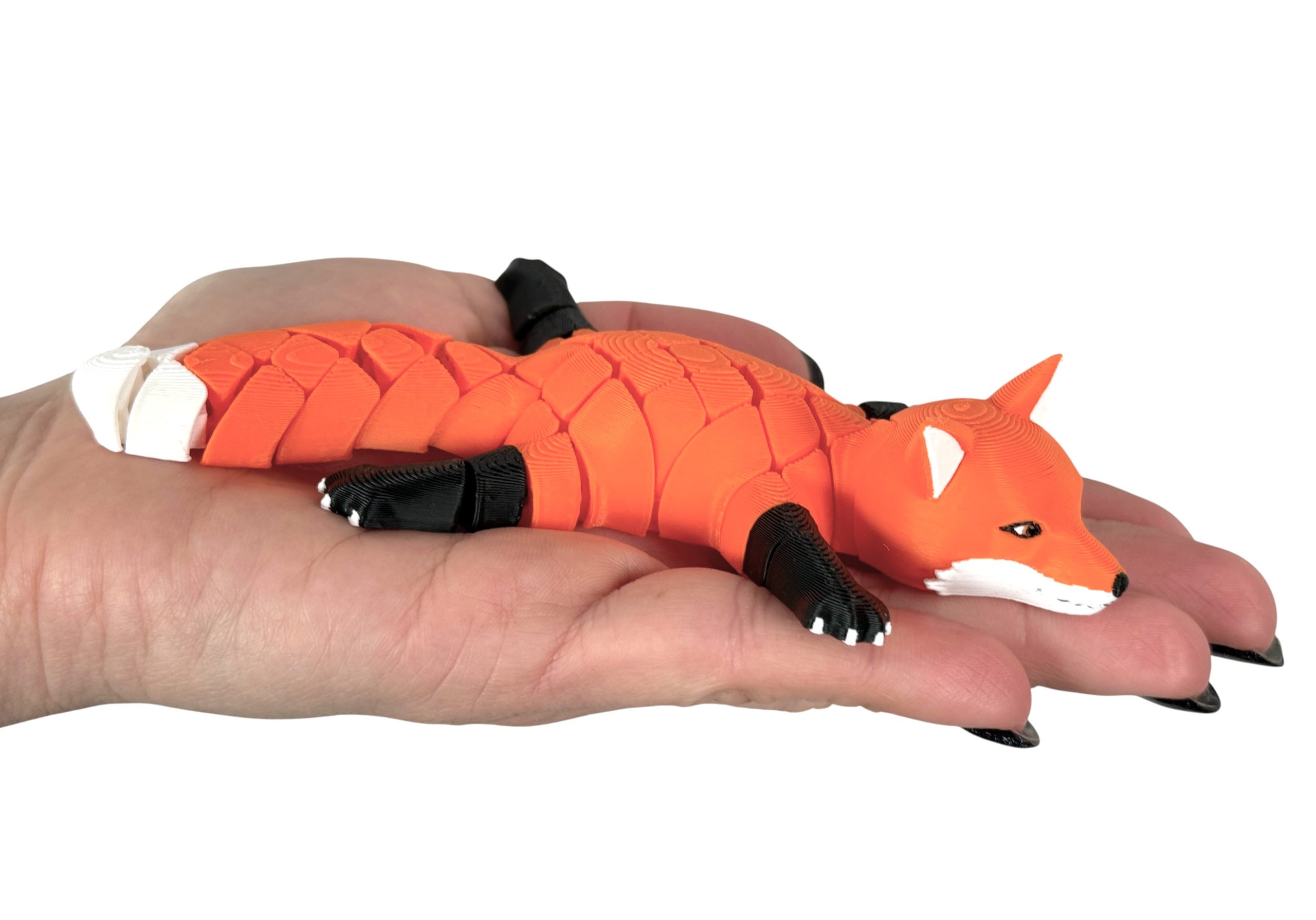 Segmentowy Lis 3D – ruchoma, elastyczna figurka, zabawka - obrazek 3